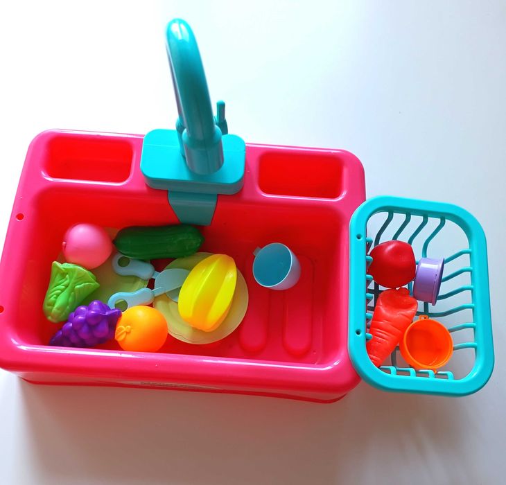 zlew do mycia naczyń interaktywny zabawkowy umywalka dla dzieci