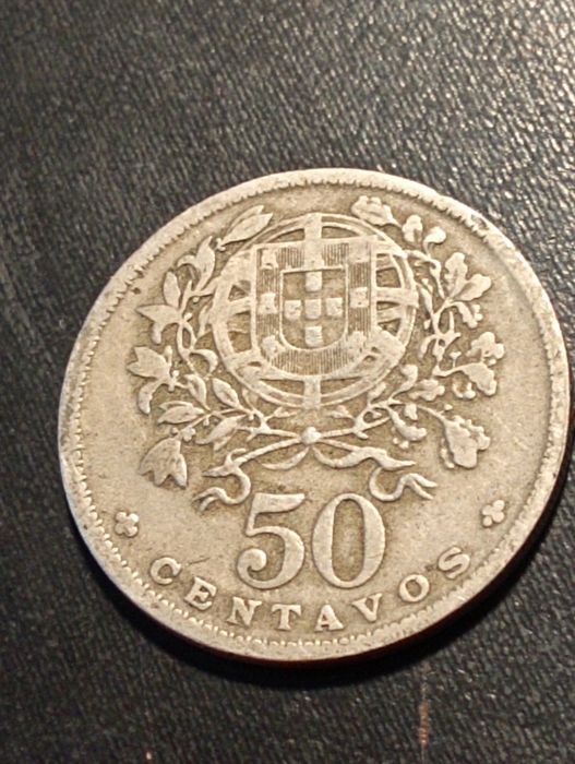 moeda 50 centavos 1935 - Alpaca - Portugal - Bela
