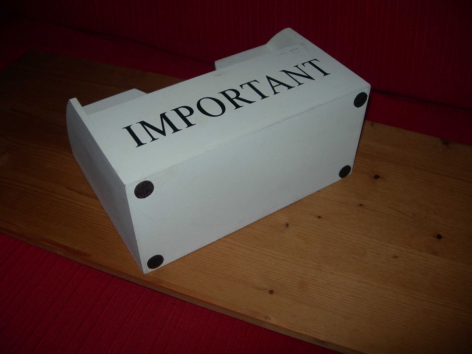 Caixa para colocar correio, faturas etc.