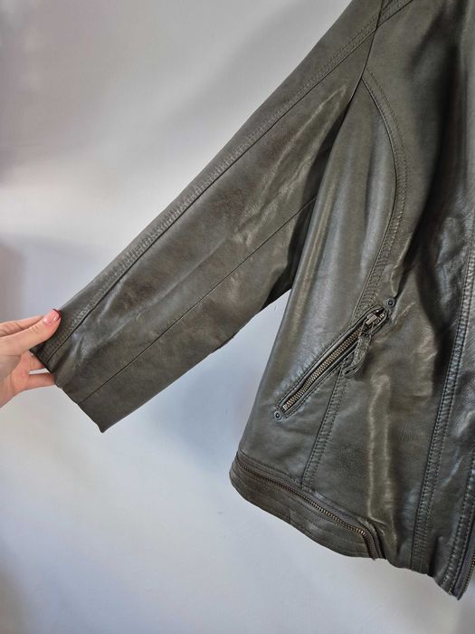 Kurtka z eko skóry S.olivier szara ramoneska