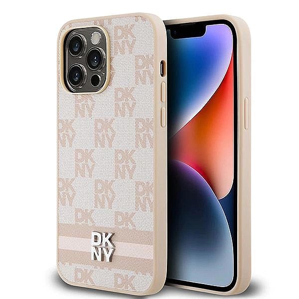 Etui DKNY Leather Checkered Mono Pattern & Printed Stripes na iPhone 1