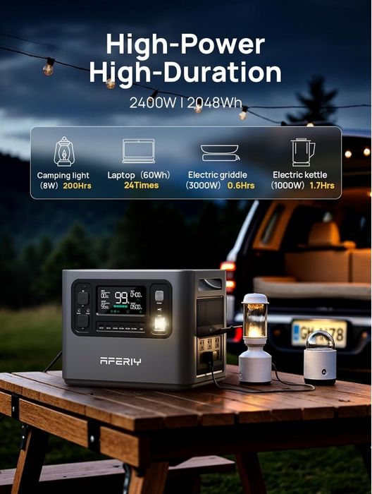 Акція ‼️Нова! ЗАРЯДНА станція 2400 W,  2048 Wh AFERIY P210 LiFePO4 UPS(ДБЖ)‼️