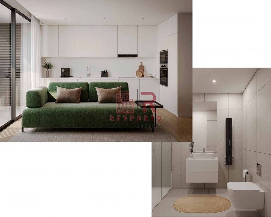 Apartamento T1  com varanda e garagem
