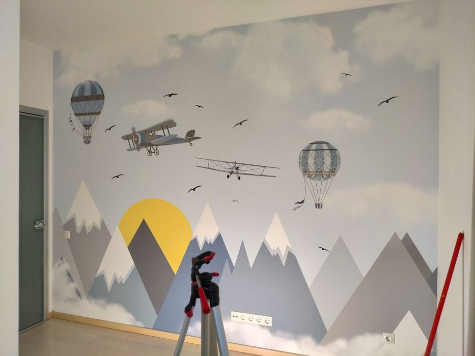 Поклійка шпалер, фотошпалер (поклейка обоев, фотообоев, багетов)