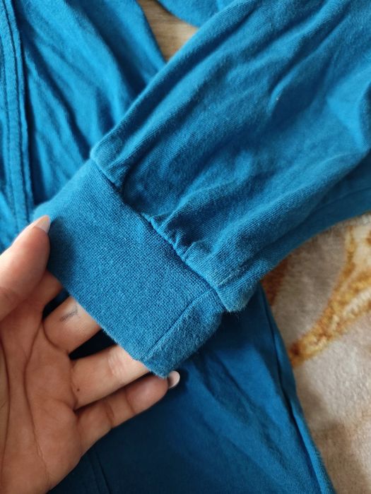 Vintage Champion hoodie | Petrol blue | 100% bawełna XXL bluza męska