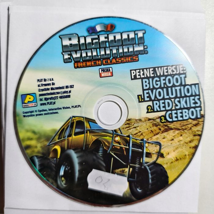 gra pc - big foot evolution + red skies + ceebot - sama płyta
