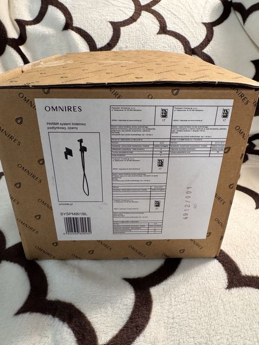 Omnires Parma Czarny Mat Syspmbi1Bl bateria bidetowa podtynkowa