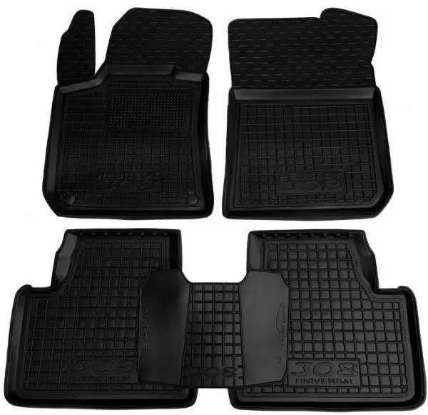 Мʼякі килими з бортиками для  Peugeot 3008\ 308\ 5008\ 2008\ AVTO-Gumm