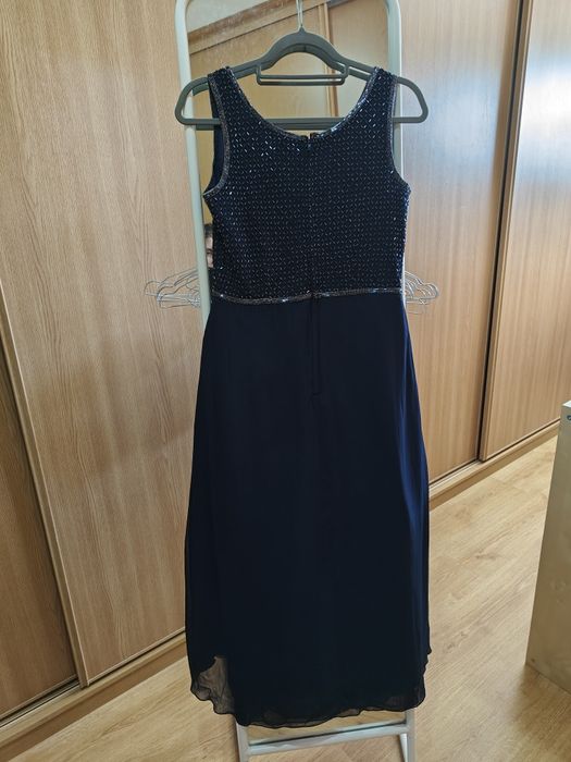 Vestido cerimónia azul escuro