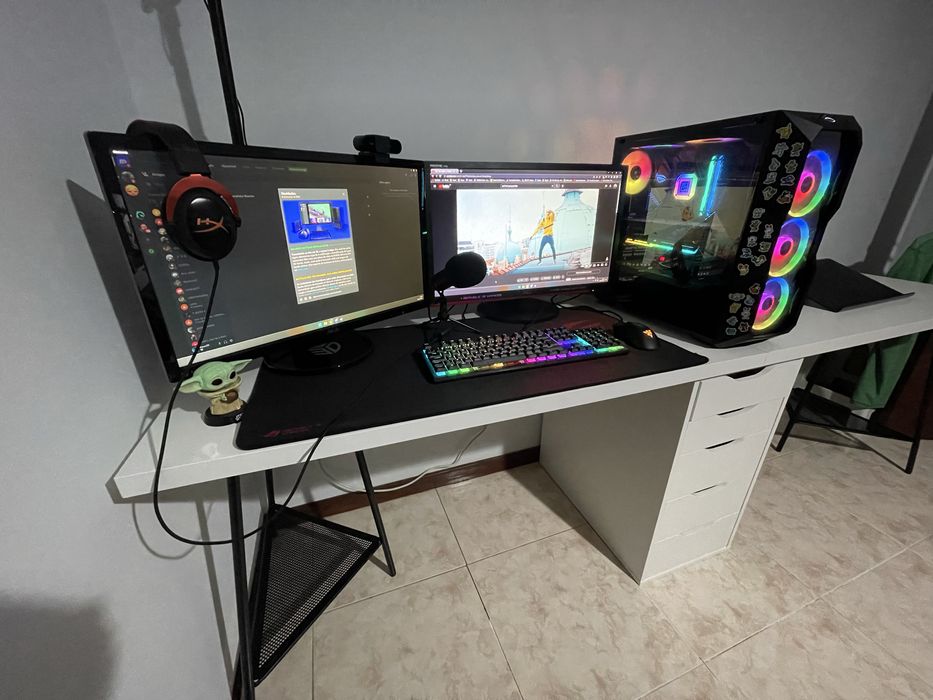 Setup Gaming Completo Ryzen 7 + 2 Monitores 144Hz