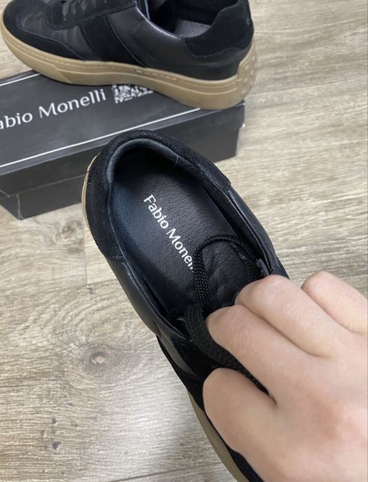 Кеди кросівки шкіряні чоловічі Fabio Monelli