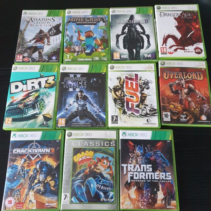 Gry xbox 360 xbox classic xbox one