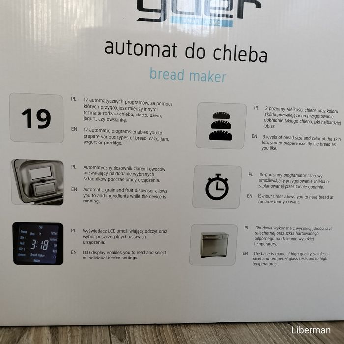 Automat do chleba YOER Baker BM01S