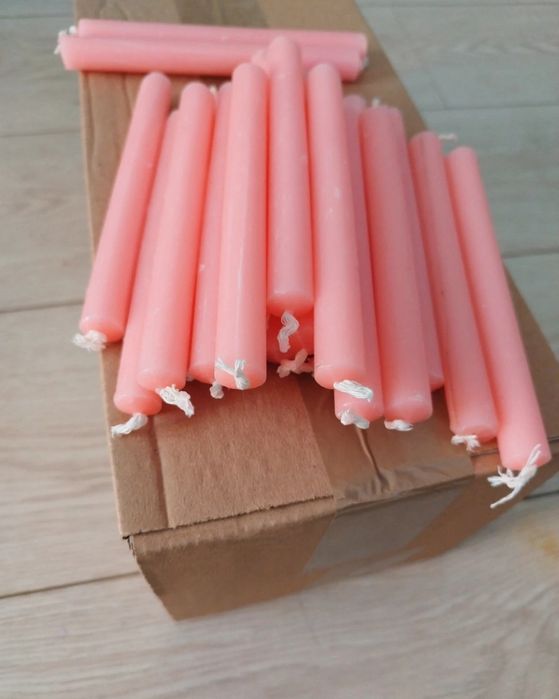 Velas rosa palito de ritual 15 cm -
caixa de 5 Kg aprox. 200 velas