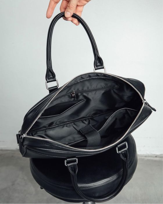 Якісна чоловіча шкіряна сумка- портфель, для ноутбука чи документів