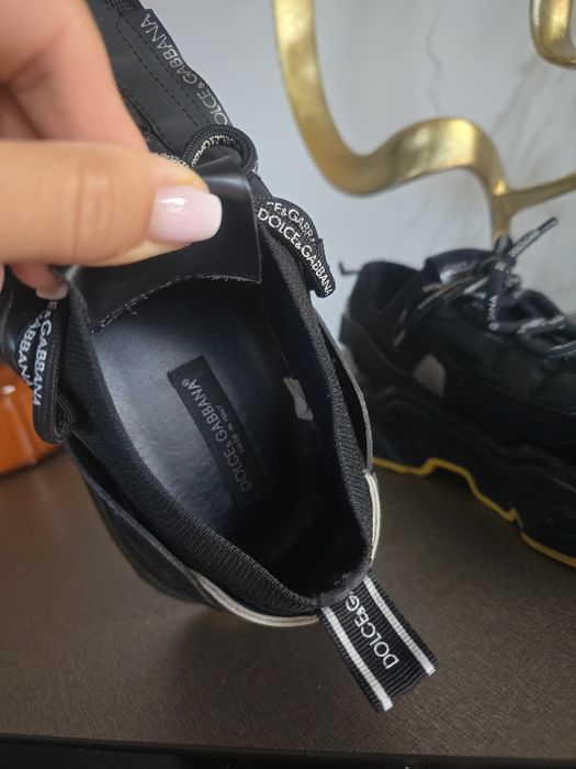 Dolce&gabbana sneakersy czarne wygodne elastyczna cholewka 41