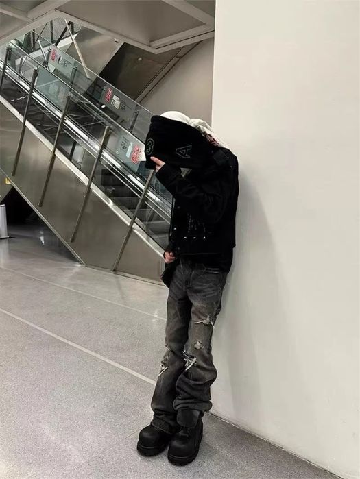 Клеш джинсы архив винтаж distressed flaired jeans фешн opium sk8 y2k