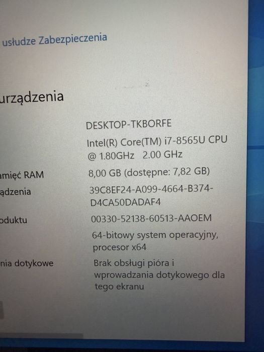 Laptop Lenovo Thinkpad E490 8Gb i7 128gb 14 cali podswietlana klawoatura