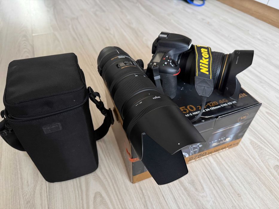 Nikon D750 + Nikkor 24–120 f/4 VR – opcjonalnie Sigma 70–200 f/2.8 OS