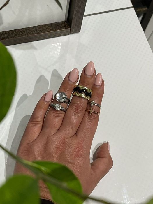 Pierścionek vintage celebrytka komplet 7szt