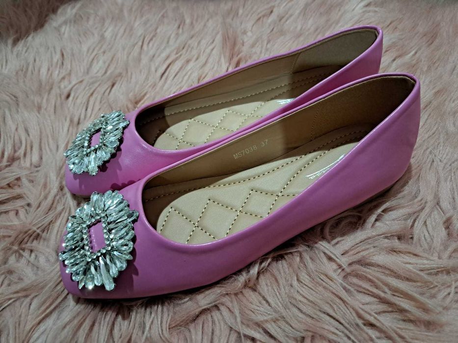 Buty rozowe baleriny