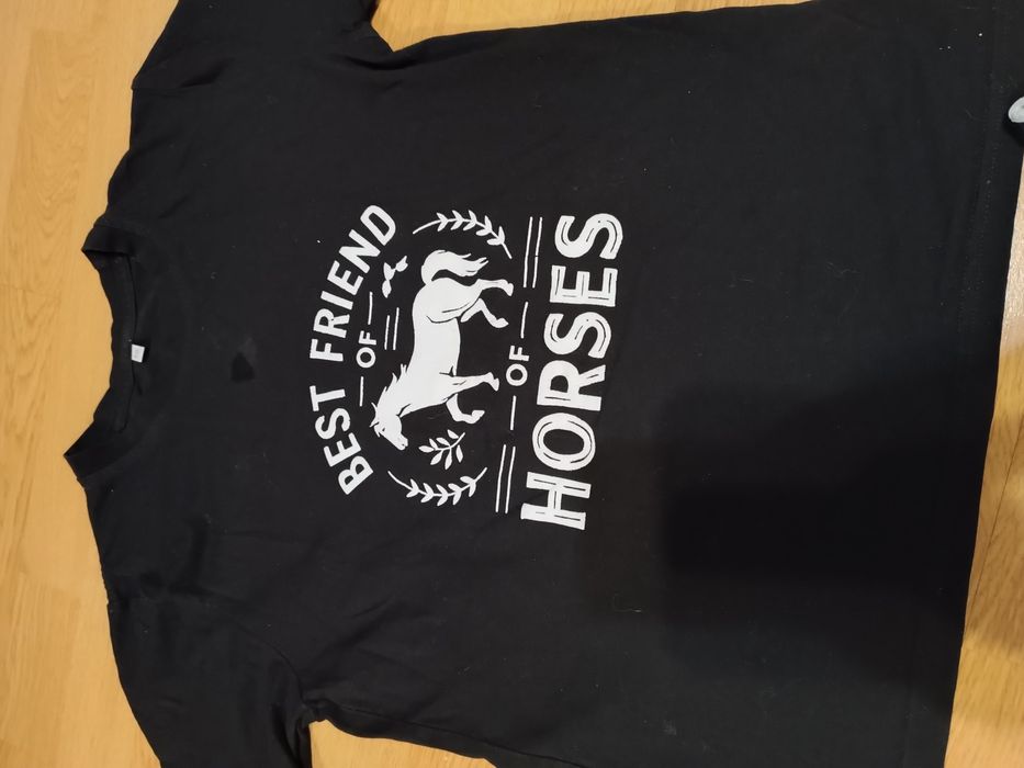 3 koszulki w rozmiarze 140-152 Konie