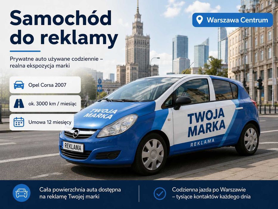 Samochód do reklamy / mobilna reklama Warszawa Centrum