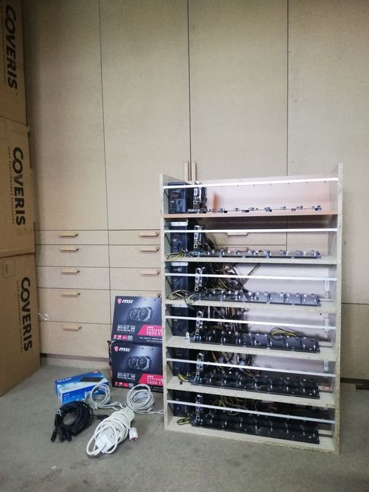 Тушка на 8 видеокарт, плата для GPU сервера