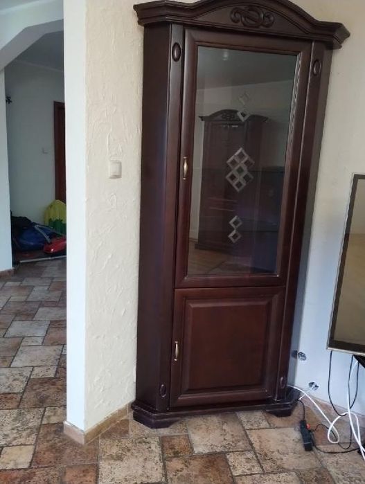 Narożny kredens komoda witryna