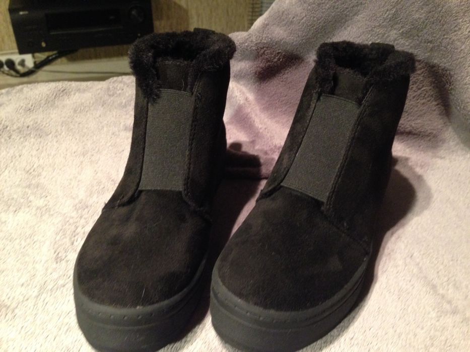 Buty BLACK 35-36 ciepły miś