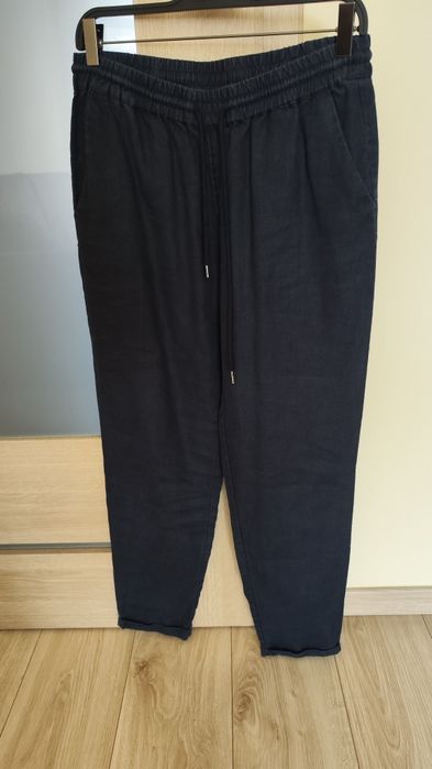 Joggery damskie lniane