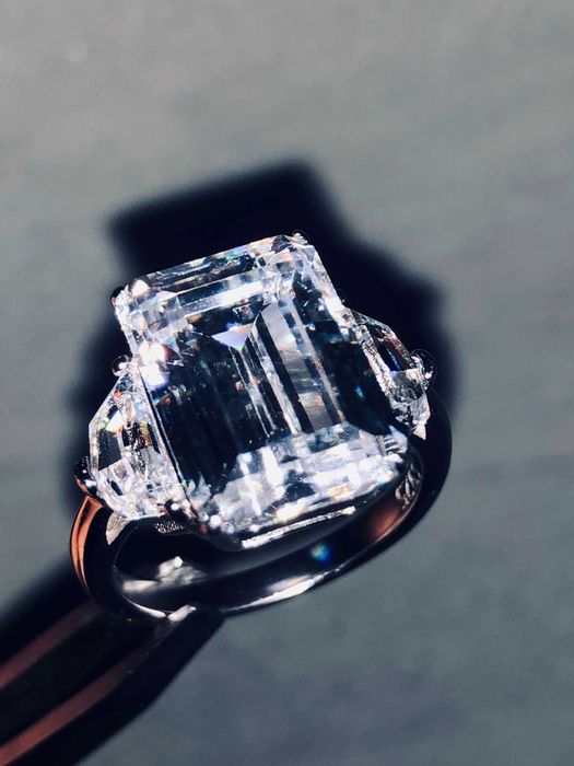 Каблучка срібло тайланд high carbon diamante