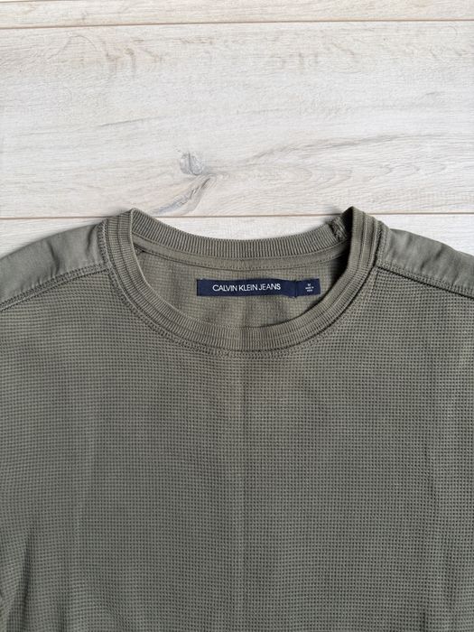 Світшот Calvin Klein Jeans хакі, бавовна