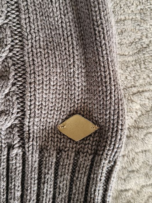 Zapinanany na guziki ciemnoszary sweter Coccodrillo r. 74