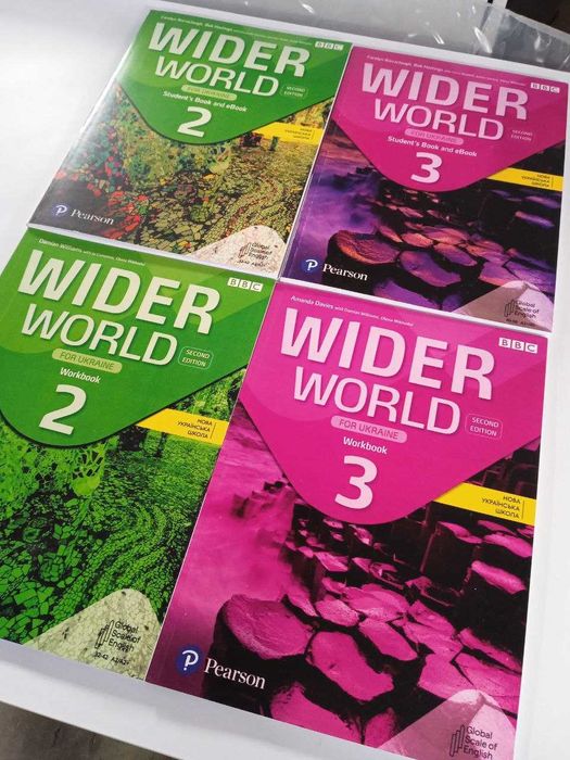Wider World St,1,2,3,4 Studentsbook+worlbook, 2ге видання