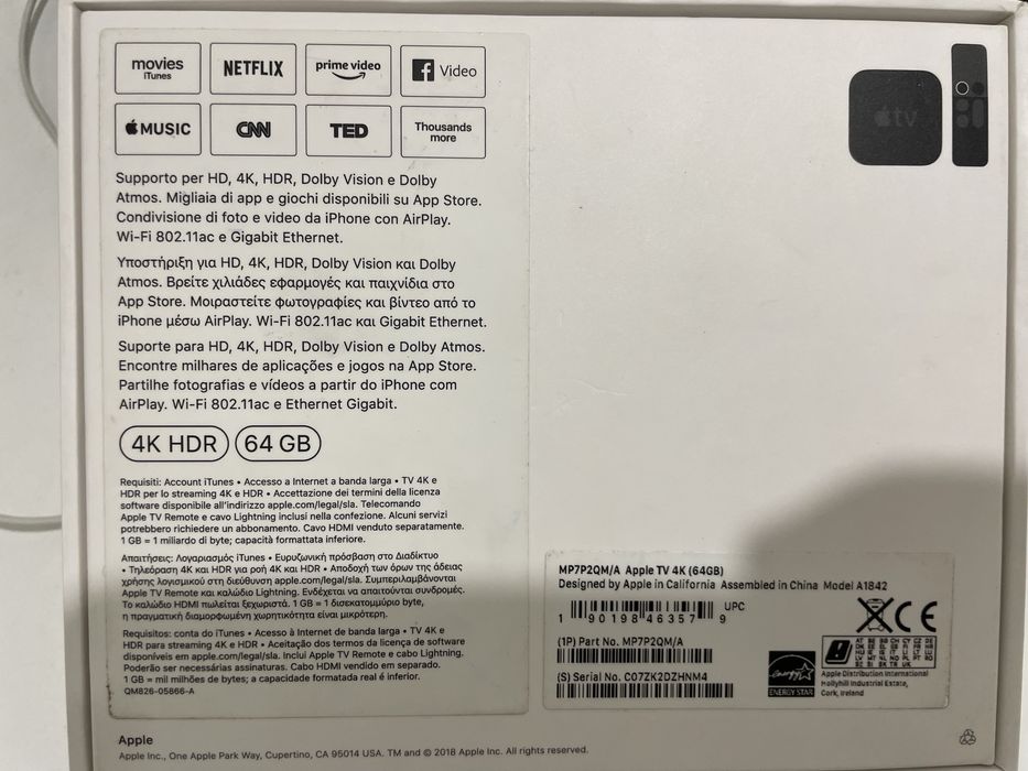 Apple tv 4k 64gb - NÃO É NEGOCIÁVEL