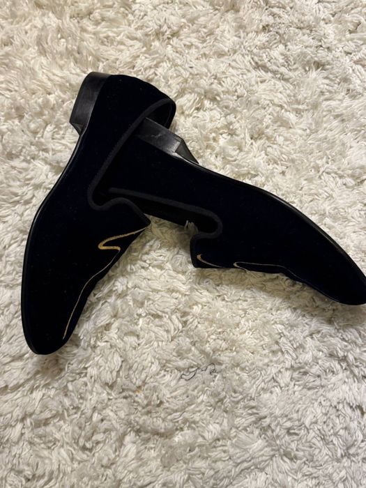 Мокасины из бархата zanotti оригинал