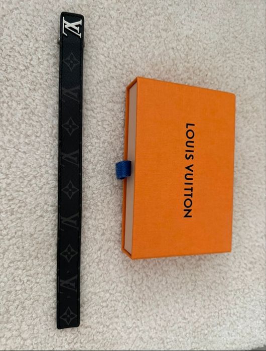 Pulseira Louis Vuitton Louis Vuitton Monogram Eclipse Slim Bracelet