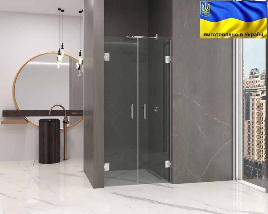 Перегородка для душу. Душова скляна. Скляні двері.