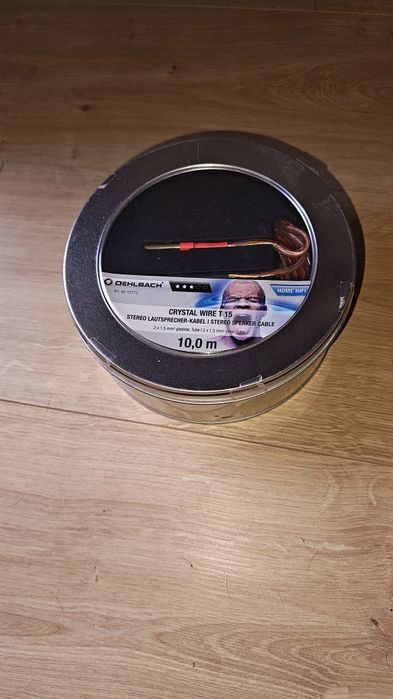 Kable głośnikowe Oehlbach Crystal Wire T15 2x1,5mm² (2x10m w puszce) + wtyki szpilkowe