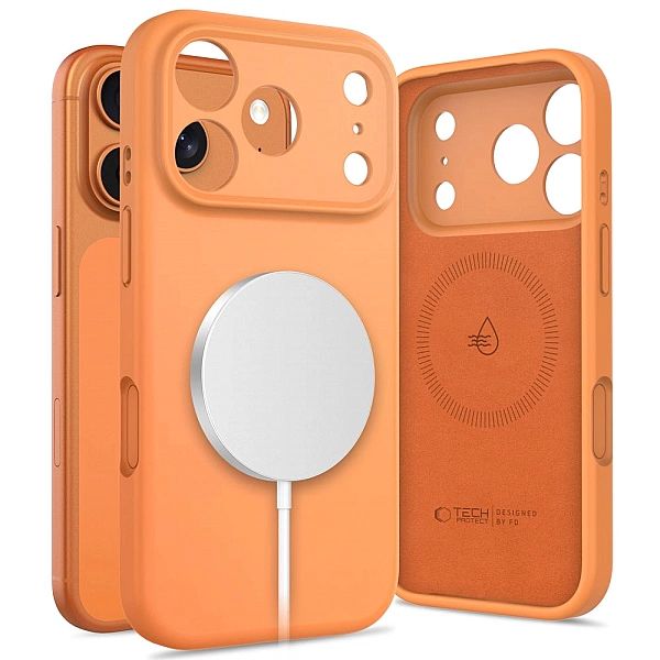 Tech-Protect Silicone Magsafe Iphone 17 Pro Cosmic Orange