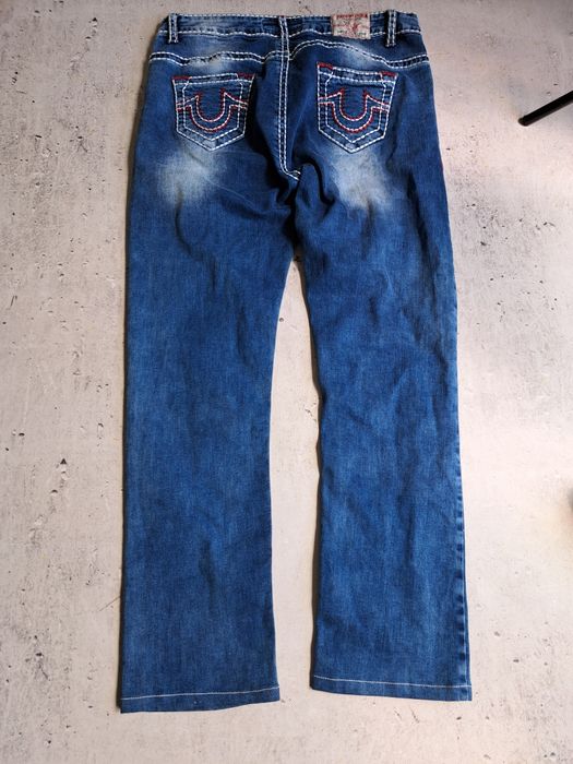 True religion spodnie jeans denim y2k avant garde stitch M