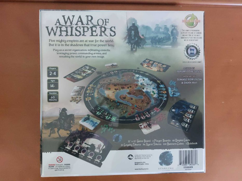 A War of Whispers, Inglês, Novo/Selado (Board Game, Jogo de Tabuleiro)