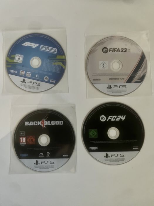 Conjunto 4 jogos ps5 sem capa