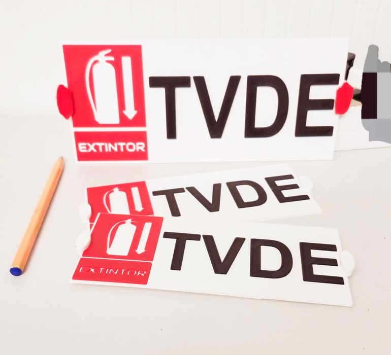 Placa TVDE / Impressão 3D