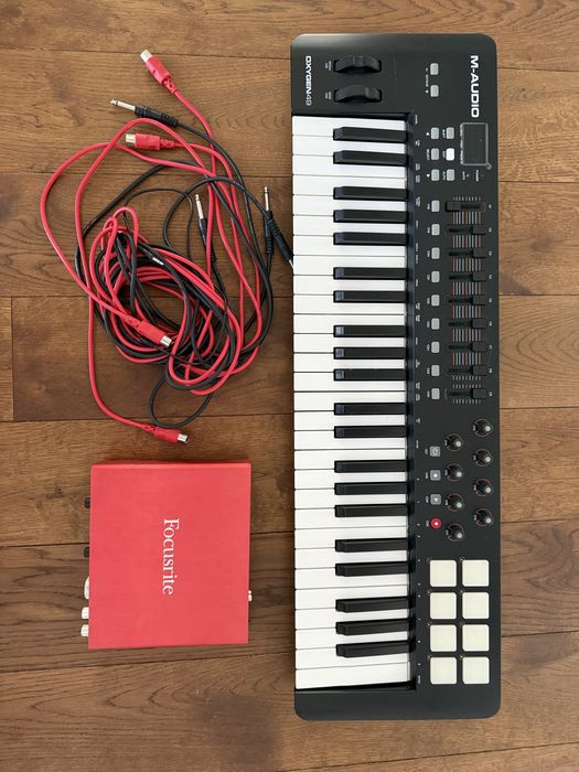 Karta Focusrite + kontroler midi Oxygen 49
