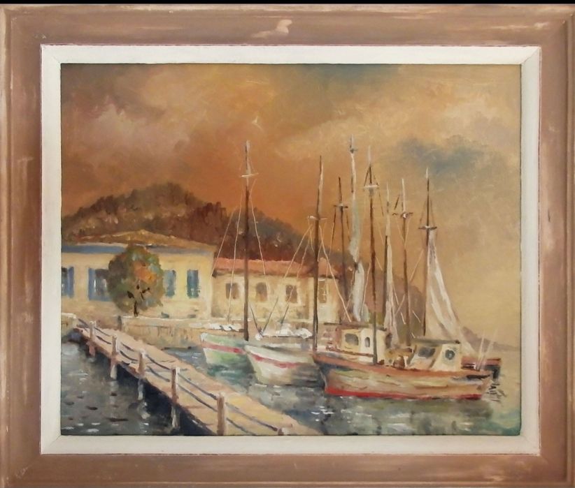 Obraz olejny "Przystań"