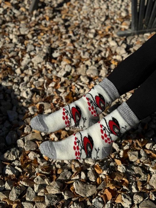 з натуральної  овечої Шерсяні шкарпетки , Носки, Вовняні, капці дому