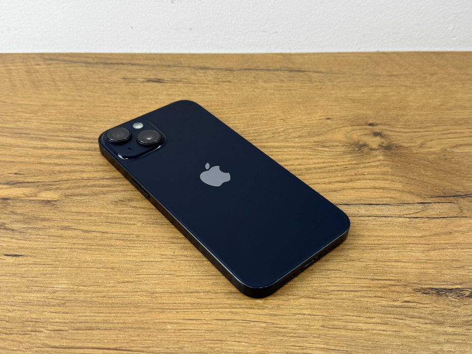 1555. Telefon Apple Iphone 14 128GB Czarny, 100% sprawny. 100% BATERII. ZADBANY