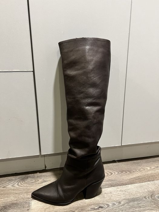 Сапоги высокие Zara, натуральная кожа 38р